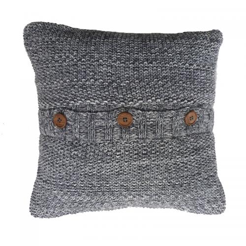 Luma Moss Stitch Dark Grey Cushion