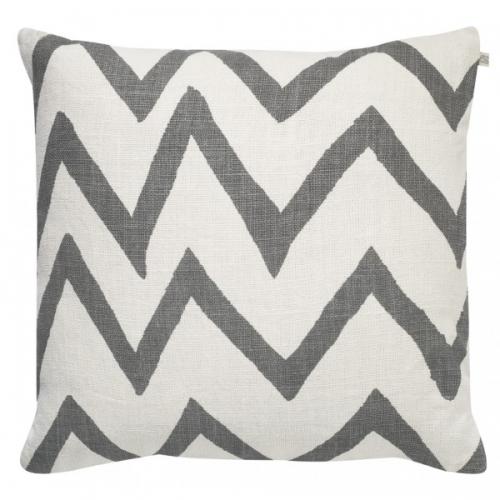 ZigZag White/Grey Stripes Cushion Cover